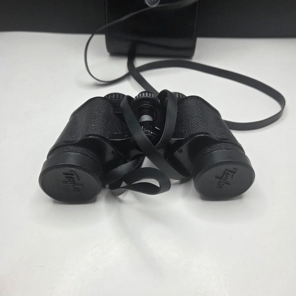 Taylor Binoculars 7x35 Wide Angle Model 2802 Black Vintage Japan Leather Case